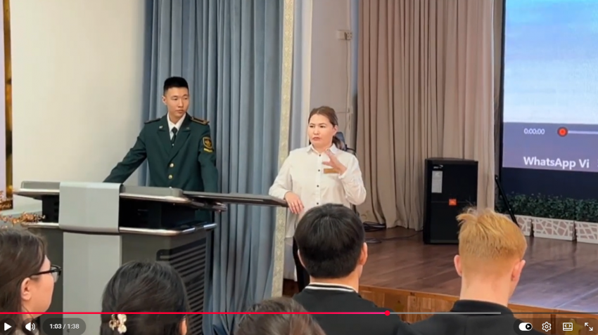 “Құрлық Әскерлері” Әскери институтының 1-курс курсанты 11-сынып оқушыларымен жүздесті.